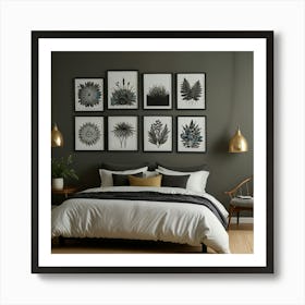 Grey Bedroom 1 Art Print