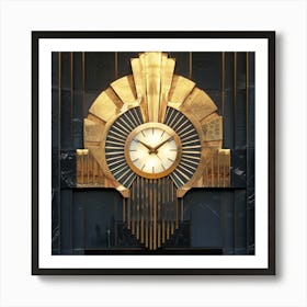 Art Deco Clock 1 Art Print