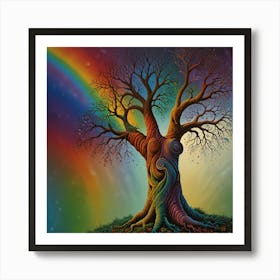 Default Rainbow Soul Tree Canvas Print 1 Art Print