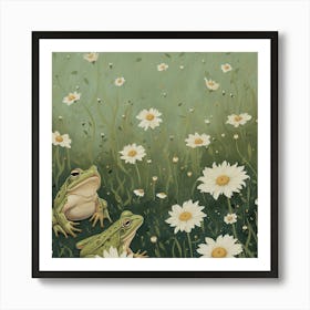 Frogs And Toads Fairycore Painting 2 Art Print