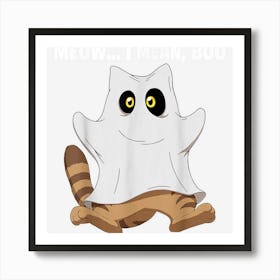 Cute Funny Cat Halloween Meow Art Print