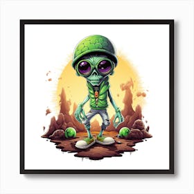 Alien Cartoon Art Print
