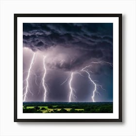 Lightning Storm Art Print