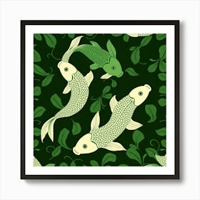 Koi Fish Pattern 7 Art Print