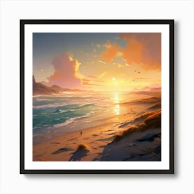 Farewell Spit Golden Bay Landscape Art Print