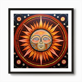 Sun Face Art Print