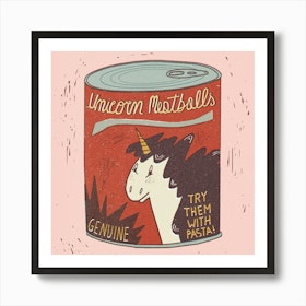 Unicorn meatballs Art Print