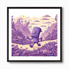 Robot Walking Art Print