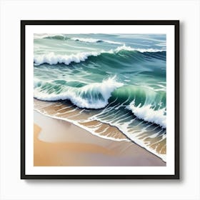 1000014843 Portrait of waves art print Art Print