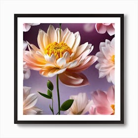 Flowers Wallpaper 1 Art Print