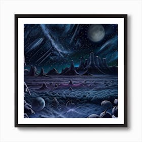 Space Landscape 7 Art Print