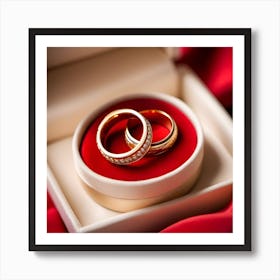 Wedding Rings In A Box Art Print