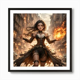 Sexy Steampunk Witch Battleground #1 Art Print