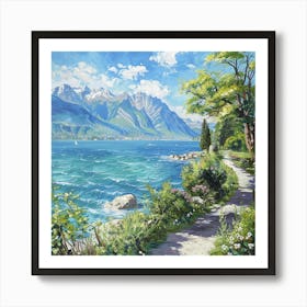 Path To Lake Como Art Print