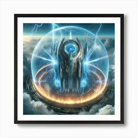 Skybreaker Citadel Defense Shield Art Print