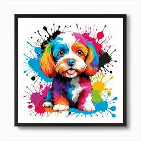 Graffiti Cockapoo 1 Art Print