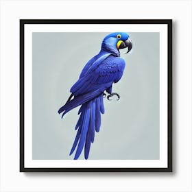 Blue Parrot Poster