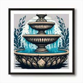 Fountain Of Water 3 Art Print