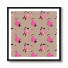 Pink Lemonade Pattern Art Print