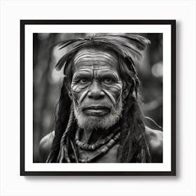 Portrait Of An Indigenous Man Art Print