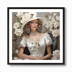 Leonardo Diffusion Xl Whimsical Elegance Features Beautiful Wh 0 Art Print