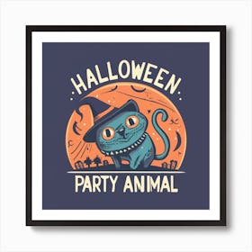 Halloween Party Animal Art Print