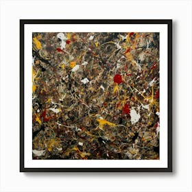 Abstract Painting inspired by Jackson Pollock Art Print
