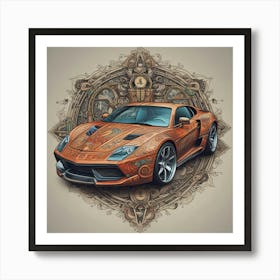 Egyptian Sports Car Art Print