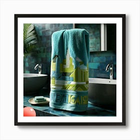 Towel design Urban oasis Art Print