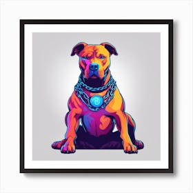 Pit Bull grrr Art Print