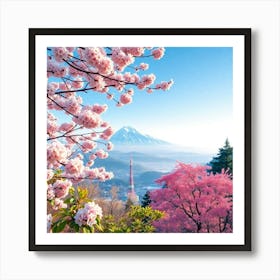 Cherry Blossoms In Japan 11 Art Print