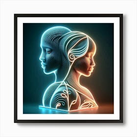 A man and woman 2 Art Print