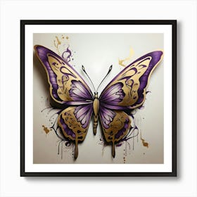 Purple Butterfly 1 Art Print