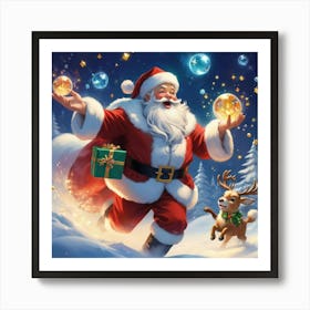 Christmas Santa 5 Art Print