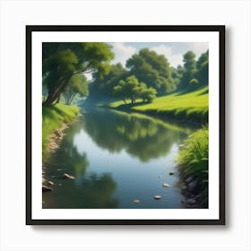 River In The Grass 18 Art Print