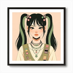 Asian Girl Art Print