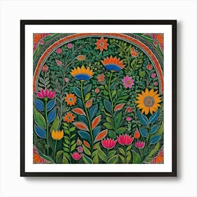 Garden Of Flowers Art Print