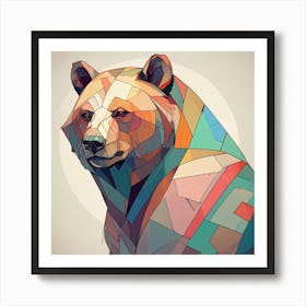 Cubism Art, Bear Art Print