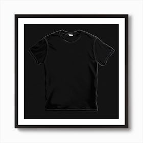 Black T - Shirt 13 Art Print