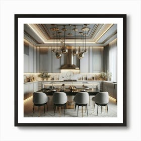 Dining Room Interior Design Art Print