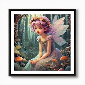 Fairy Girl In The Forest 1 Art Print