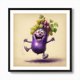 Purple Grapes Art Print