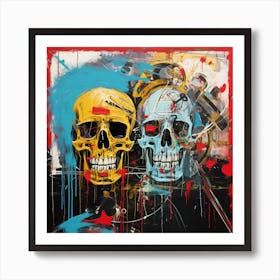 Two Skulls 2 Art Print