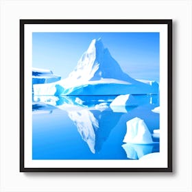 Icebergs In The Water 1 Art Print