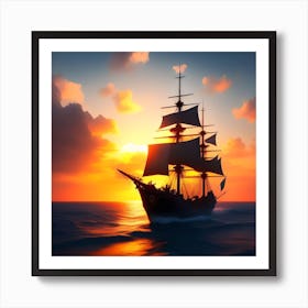 Sailing the Dawn Art Print