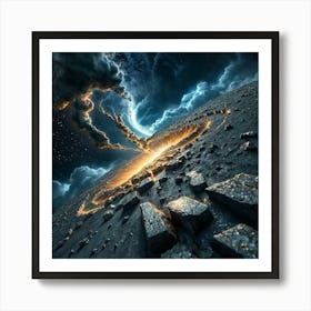 Meterite Storm View From Below (3) Art Print