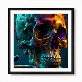 Skull wallpaper Art Print