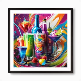 Colorful Drinks Art Print