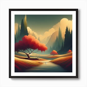 Landscape Painting 9 Art Print