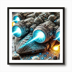 Tytan Class Dreadnought Energy Cannons Iron Commonwealth Art Print